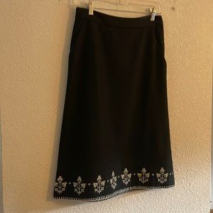 Ann Taylor A-Line Winter Wonderland Skirt, Size 2